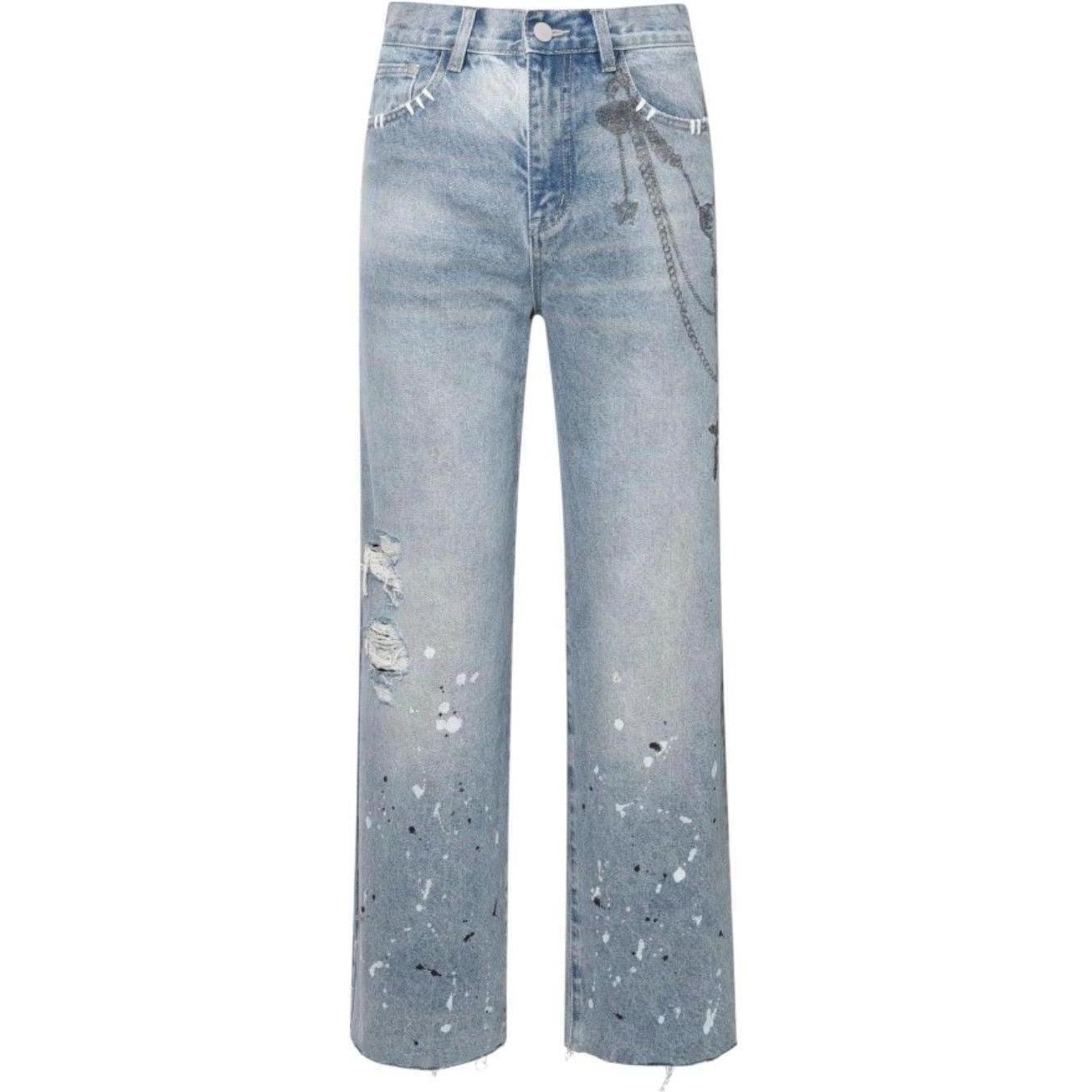 Birth of Royal Child Printed Cross Jeans "Blue"