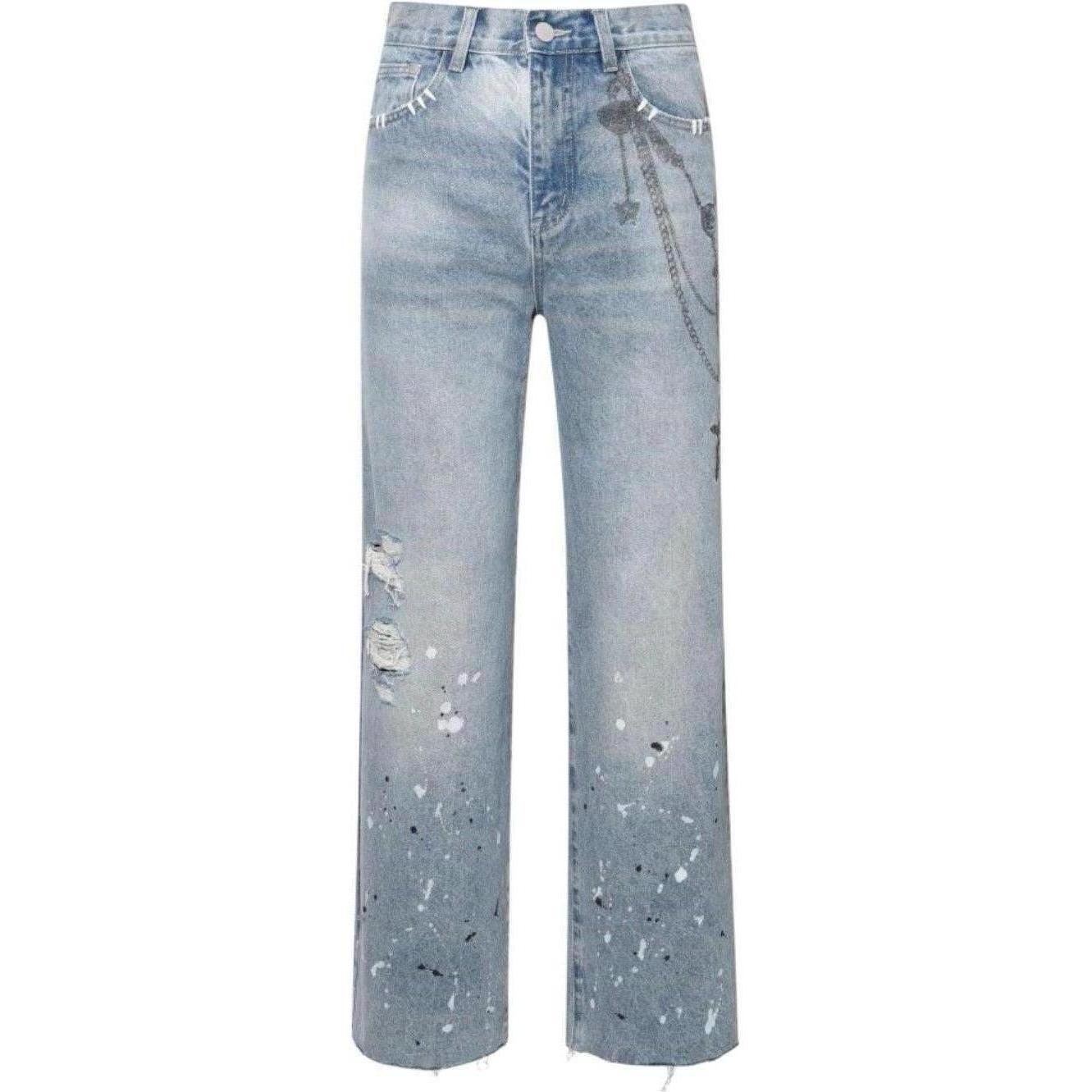 Birth of Royal Child Printed Cross Jeans "Blue"