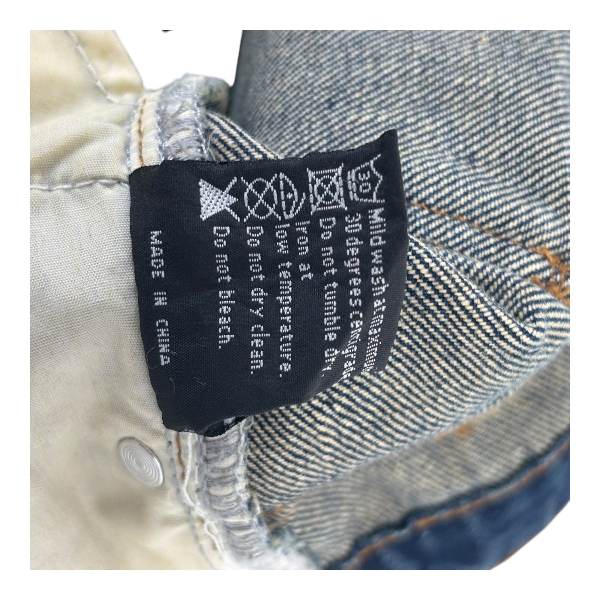 Who Decides War Metal Laced Denim Jeans &quot;Grey Washed&quot;