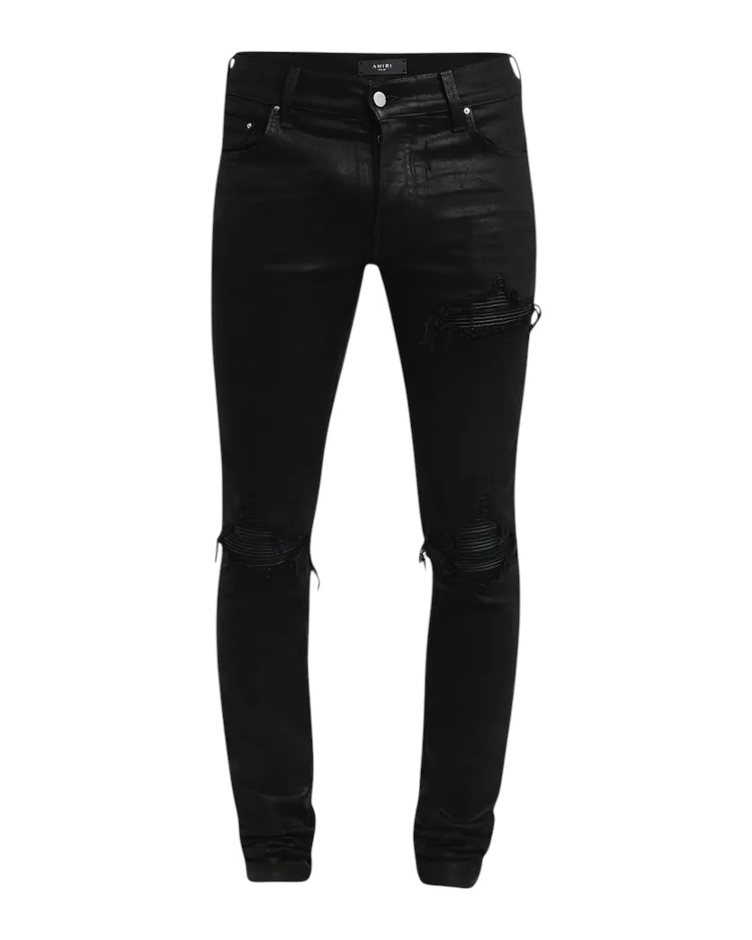 Amiri MX1 Waxed Jeans "Black" - Lightly Worn