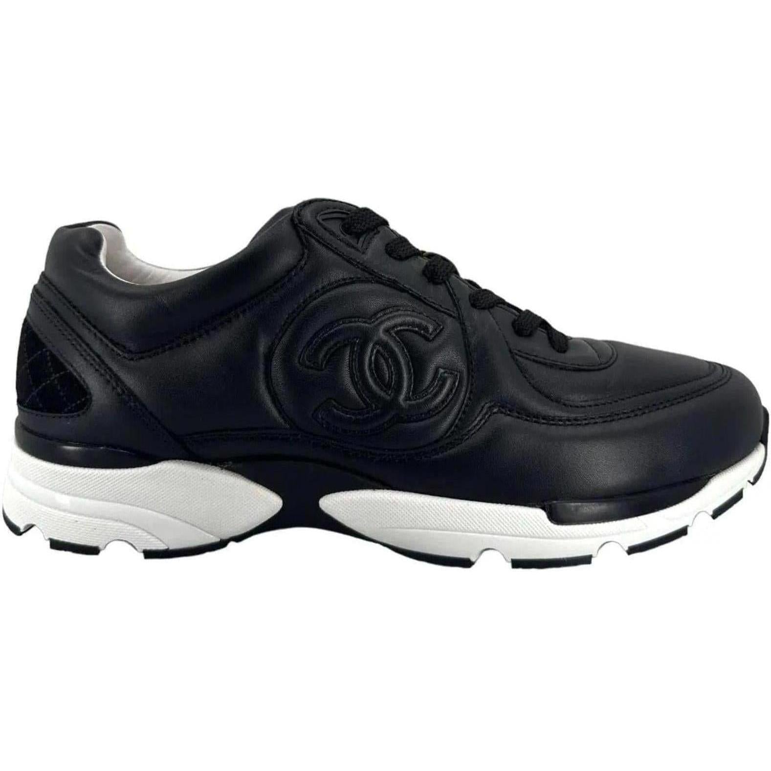 Chanel Calfskin Sneaker &quot;Black/White&quot; (Pre-Owned)