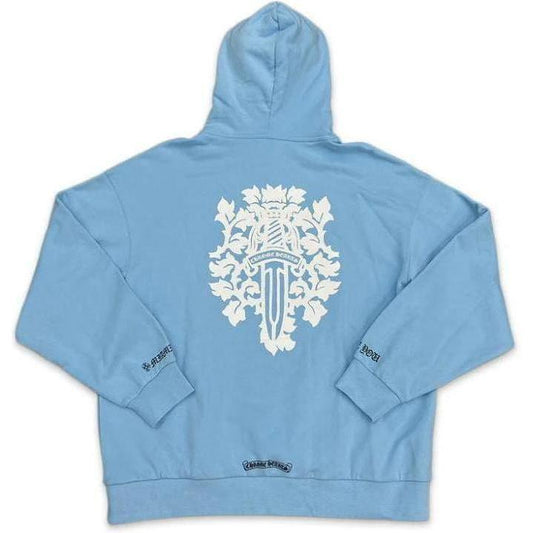 Chrome Hearts Dagger Hoodie Miami Art Basel Exclusive "Baby Blue" - Lightly Worn