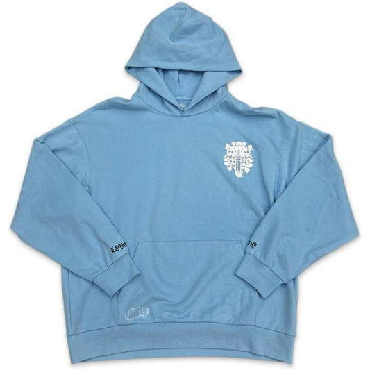 Chrome Hearts Dagger Hoodie Miami Art Basel Exclusive "Baby Blue" - Lightly Worn