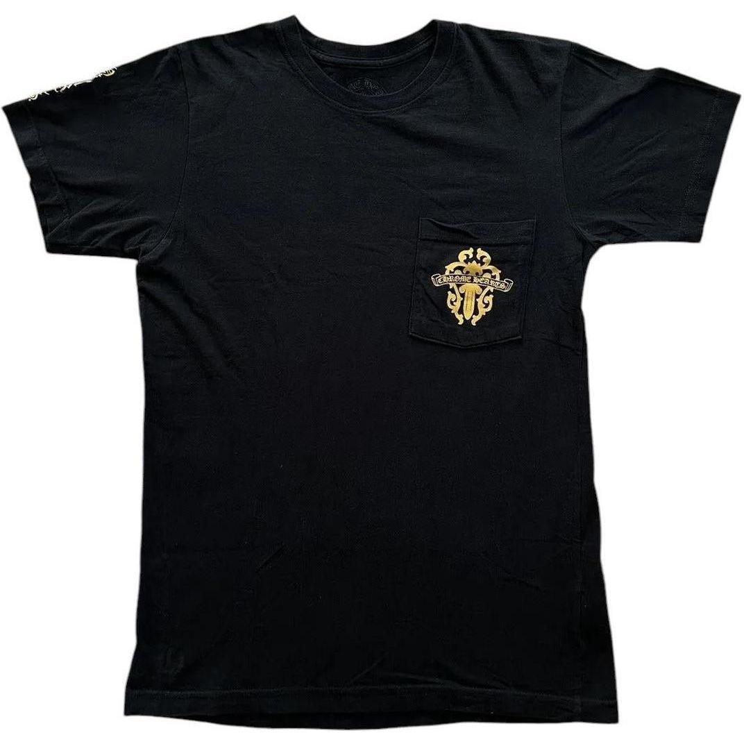 Chrome Hearts Dagger Pocket Tee 'Black/Yellow' - Lightly Worn