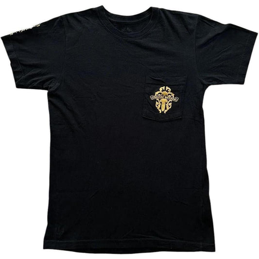 Chrome Hearts Dagger Pocket Tee 'Black/Yellow' - Lightly Worn