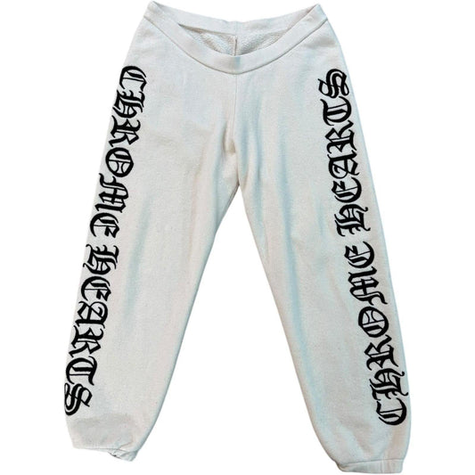 Chrome Hearts Embroidered Logo Sweats "Cream" - Lightly Worn