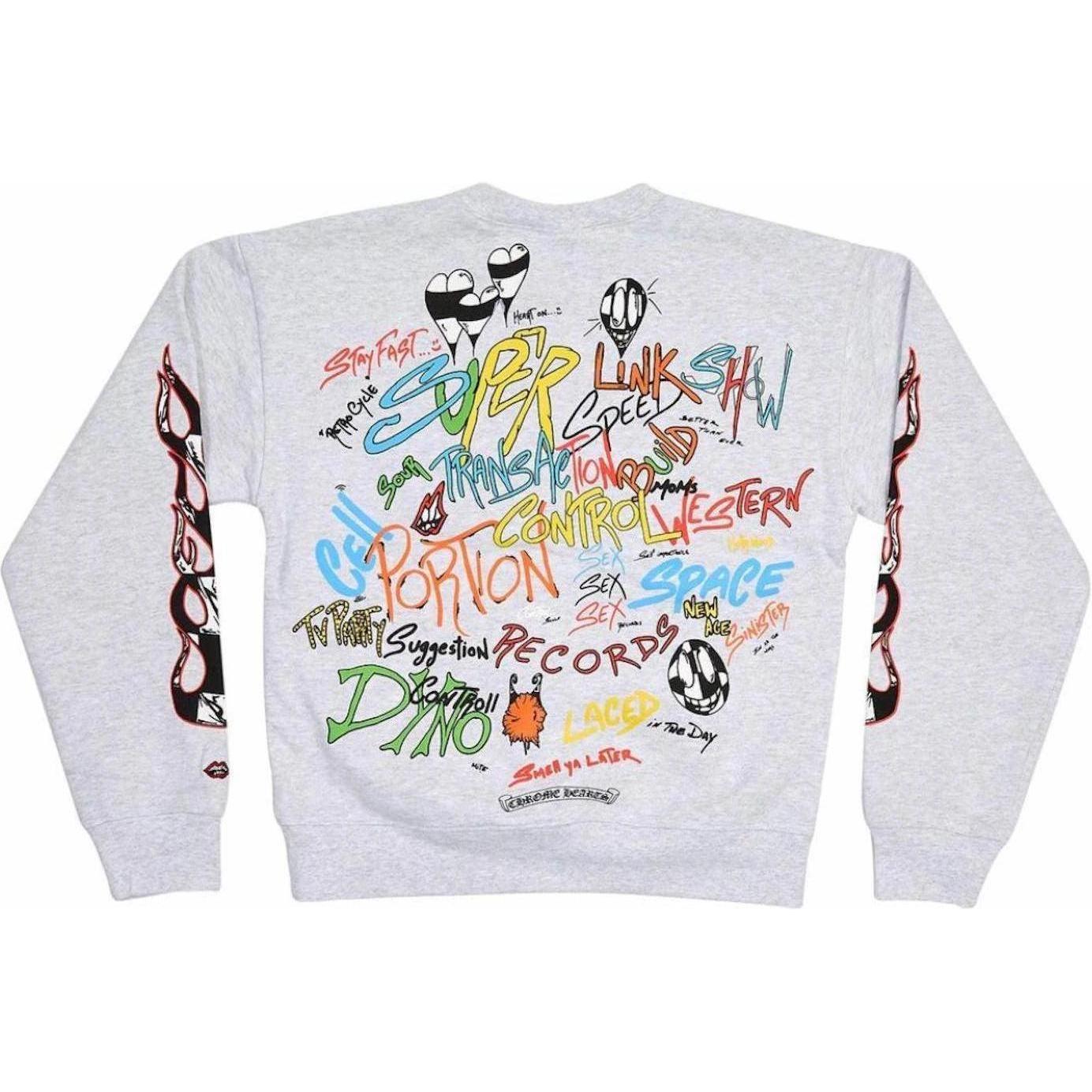 Chrome Hearts Matty Boy Brain Crewneck Heather Grey - Lightly Worn
