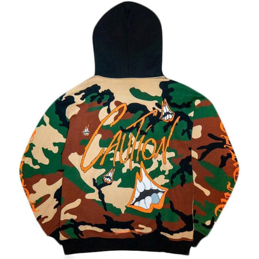 Chrome Hearts Matty Boy Caution Hoodie Camo