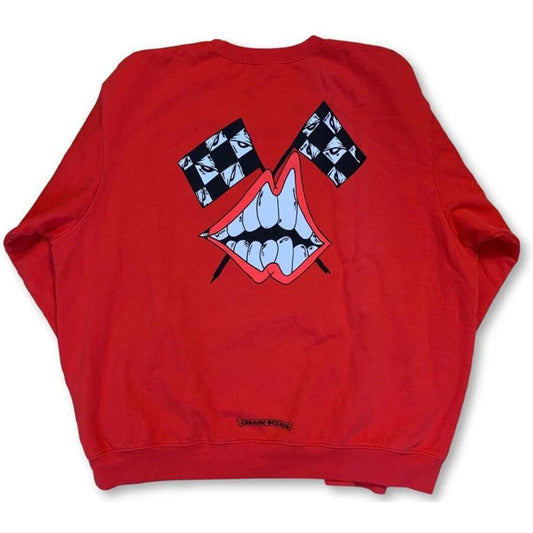 Chrome Hearts Matty Boy Chomper Crewneck Sweatshirt Red