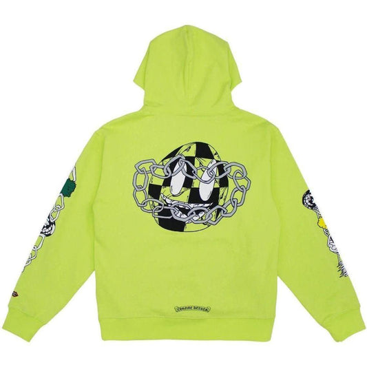 Chrome Hearts Matty Boy Link Hoodie Lime Green - Like New