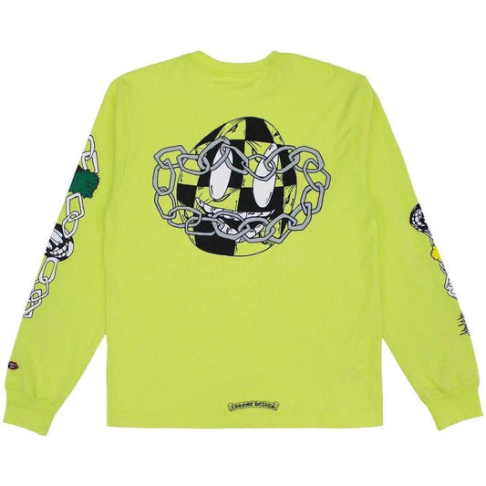 Chrome Hearts Matty Boy Link L/S T-shirt Lime Green - Lightly Worn