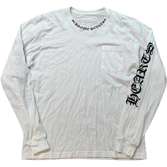 Chrome Hearts Neck Letters Longsleeve Tee "White"