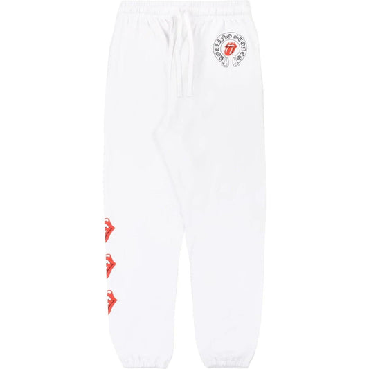 Chrome Hearts Rolling Stones Sweatpants White