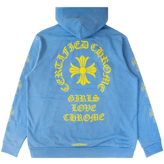 Chrome Hearts x Drake Girls Love Chrome Hoodie Light Blue