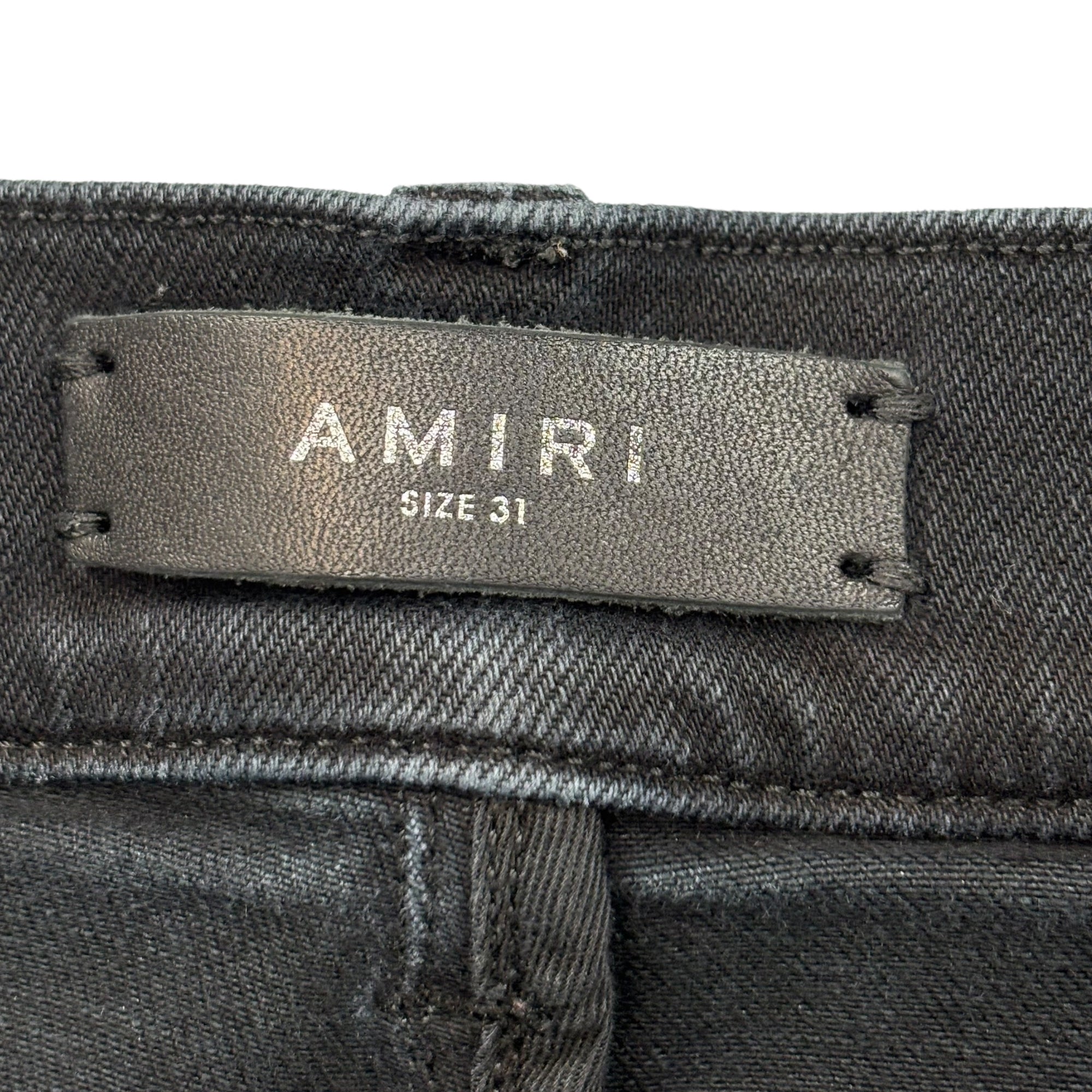 Amiri Floral Print Jeans Black - Lightly Worn