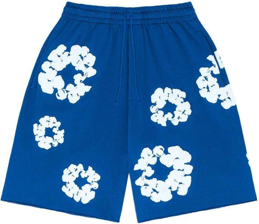 Denim Tears The Cotton Wreath Shorts Royal Blue