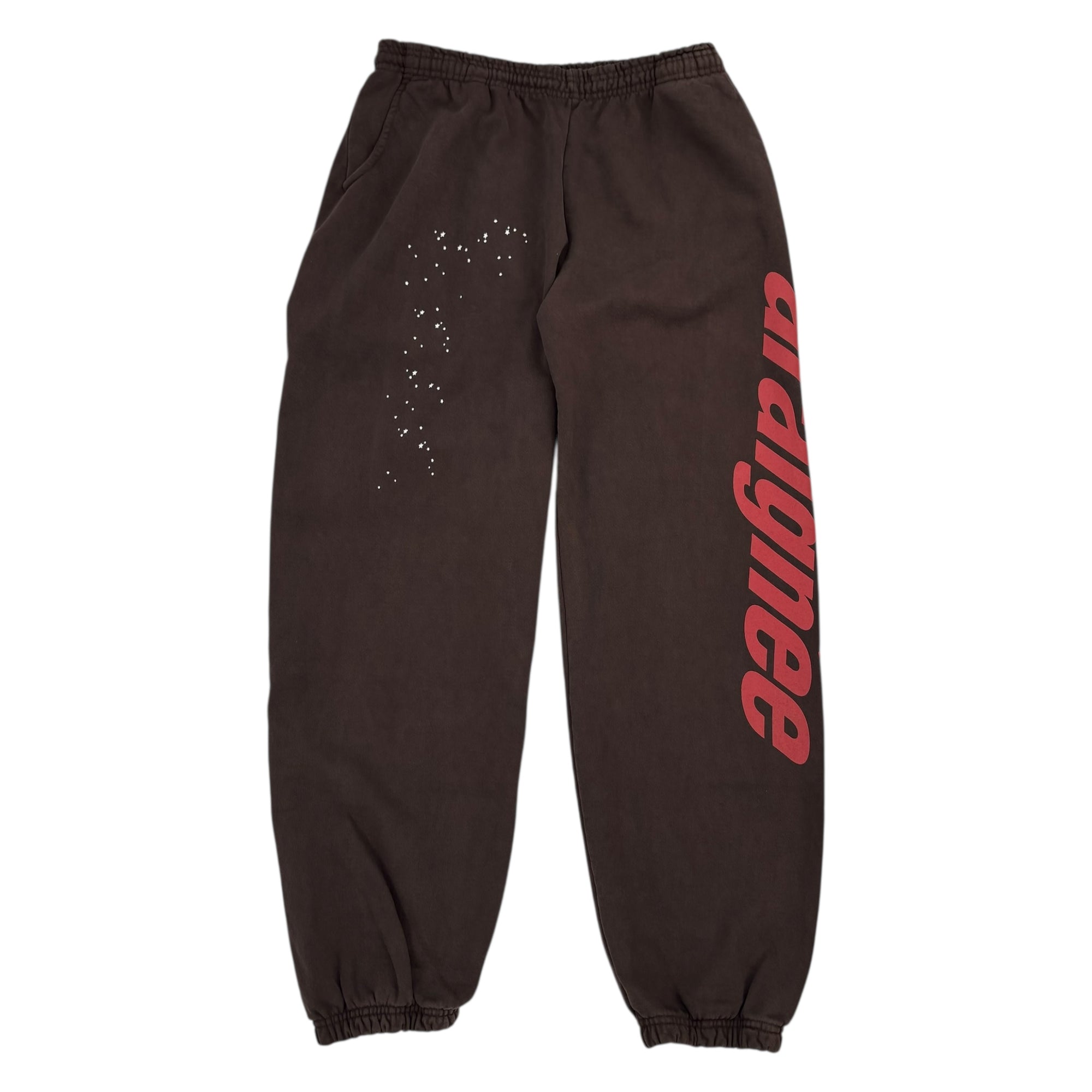 Sp5der Araignee Sweatpants Brown - Lightly Worn