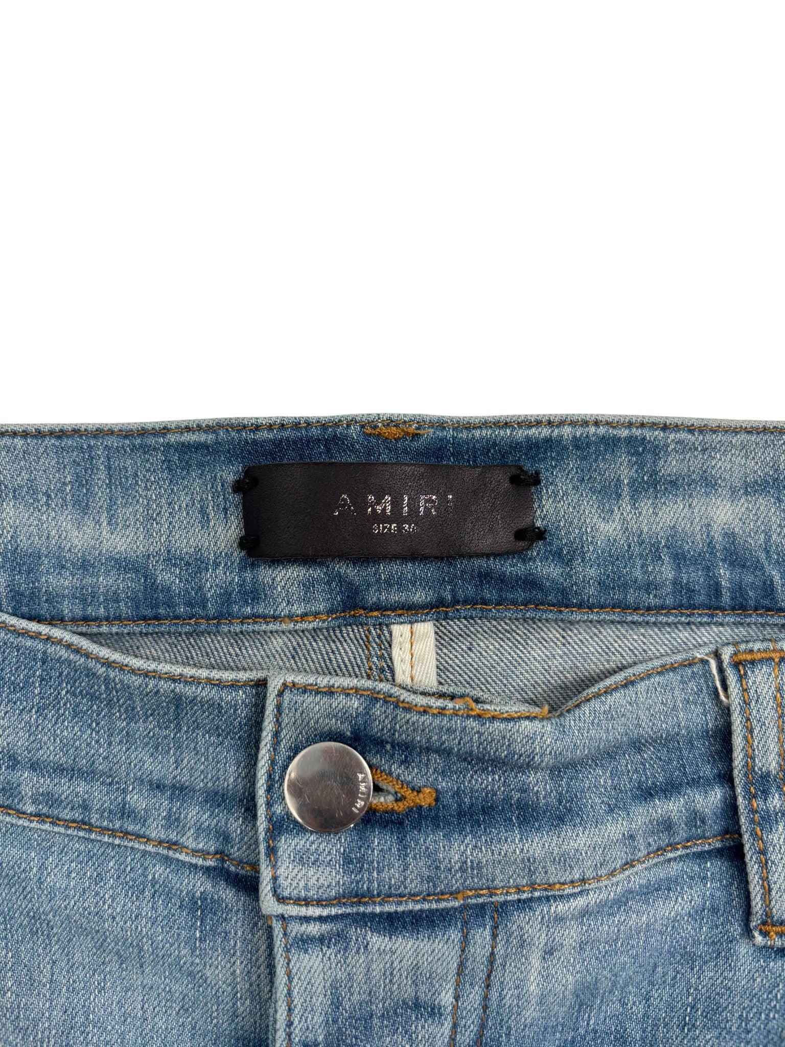 Amiri MX1 Jeans Black Bandana Patch - Lightly Worn