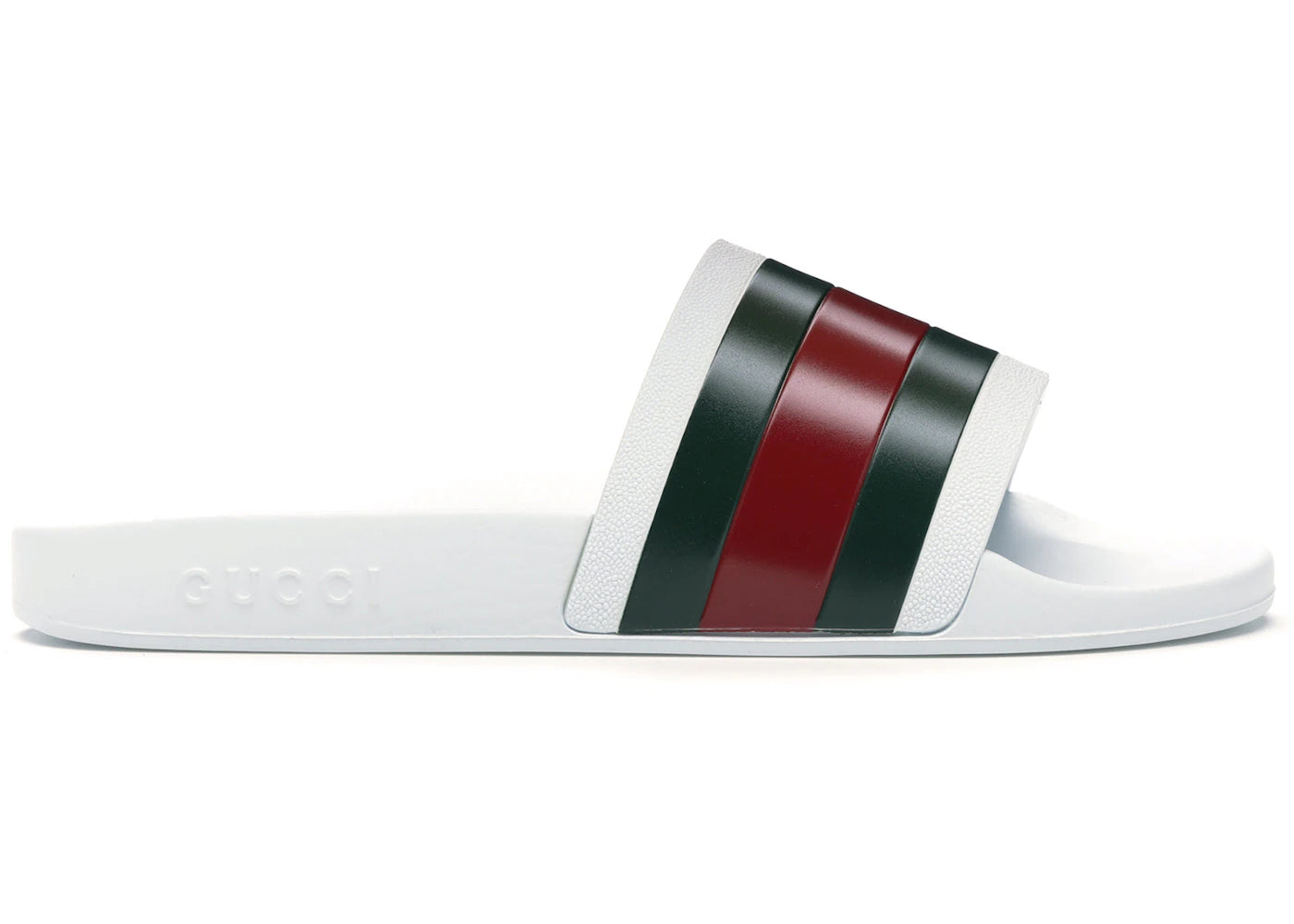 Gucci Pool Slides "White/Green/Red"