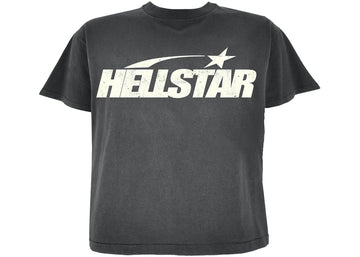Hellstar Logo Tee "Washed Black/White"