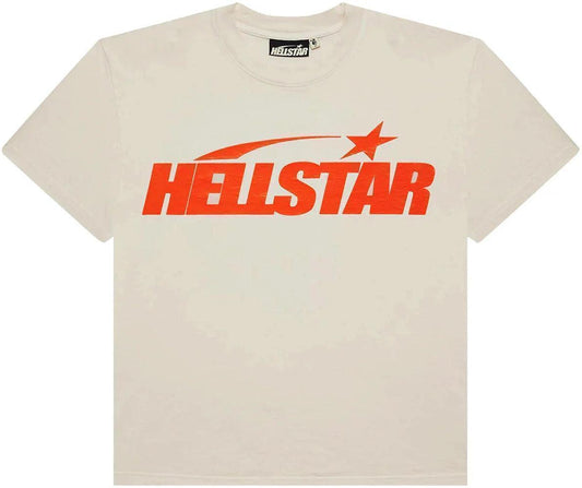 Hellstar Classic T-shirt (Gel Print) White/Orange