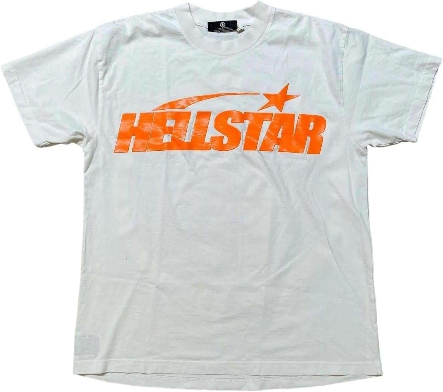 Hellstar Classic T-shirt (Regular Print) White/Orange