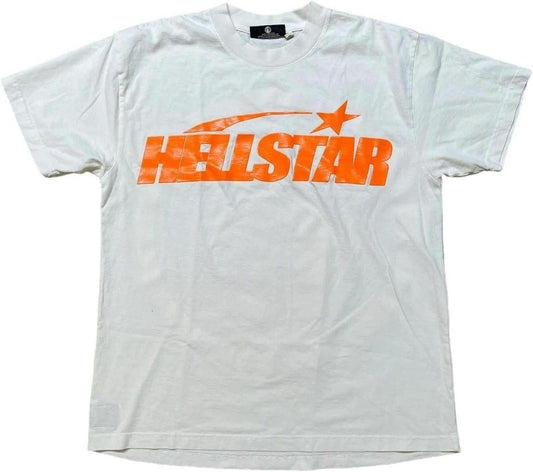 Hellstar Classic T-shirt (Regular Print) White/Orange