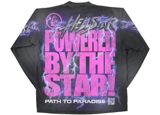 Hellstar Powered By The Star L/S "Washed Black"