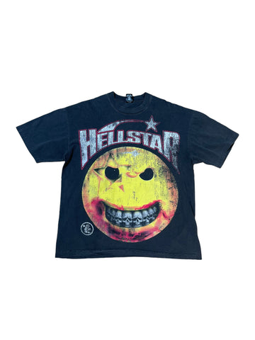 Hellstar Smiley Face Tee "Washed Black"