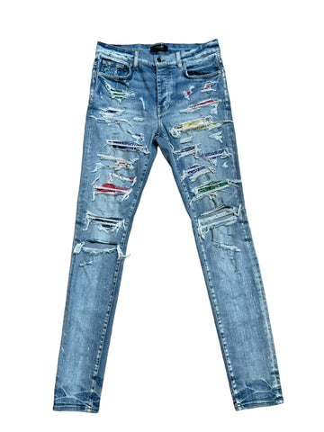 Amiri Mx1 Bandana Jeans "Blue"