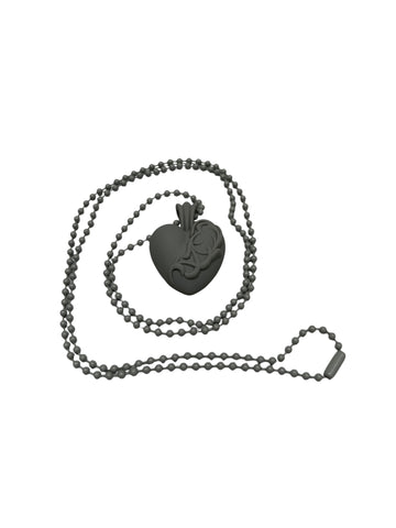 Chrome Hearts Silicone Heart Necklace "Grey"