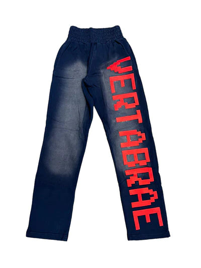 Vertabrae Single Leg Sweatpants "Navy/Red"