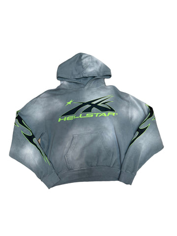 Hellstar Logo Hoodie "Grey/Green"