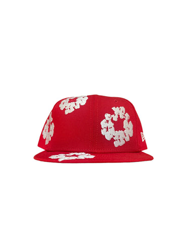 Denim Tears Cotton Wreath Fitted Hat "Red"
