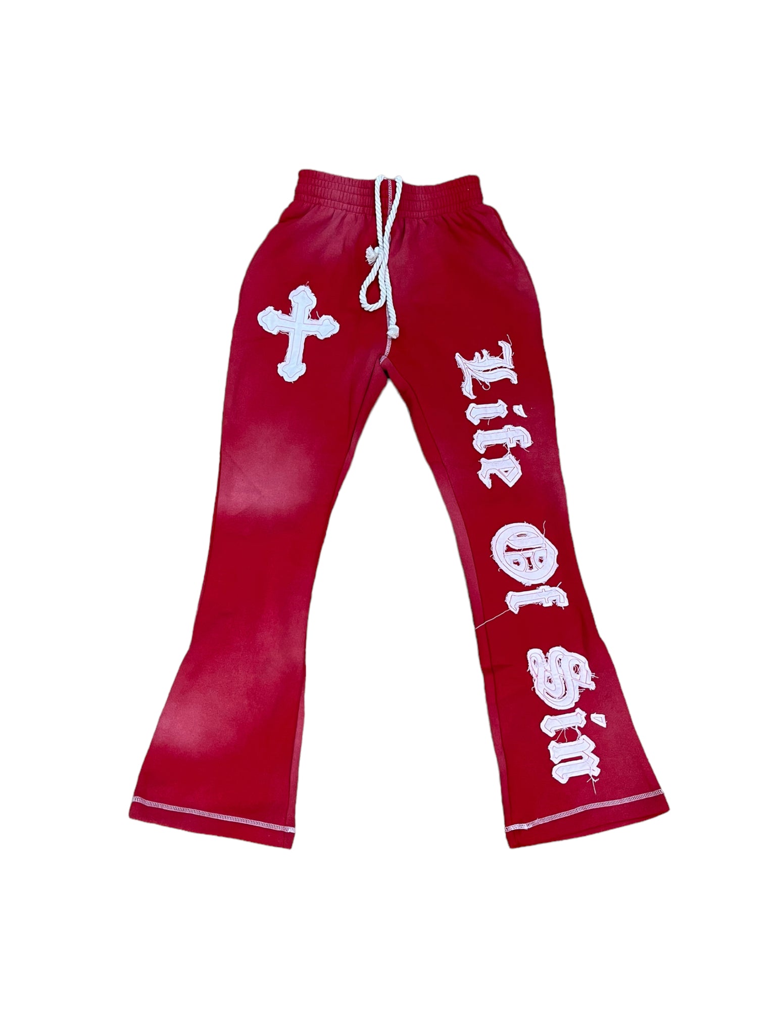 Life Of Sin Flare Sweatpants "Red"