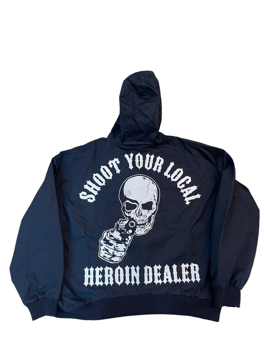 Warren Lotas Shoot Your Local Heroin Dealer Jacket "Navy"