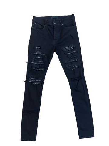 Amiri MX1 Bandana Patched Jeans "Black"