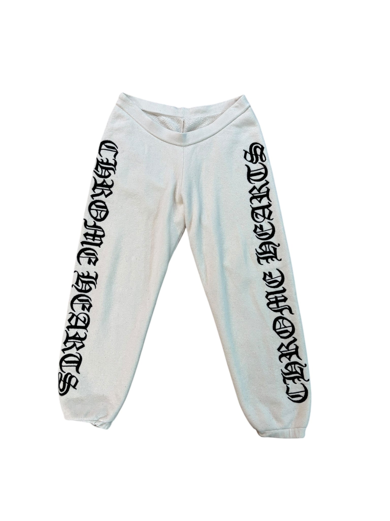 Chrome Hearts Embroidered Logo Sweats "Cream" - Lightly Worn