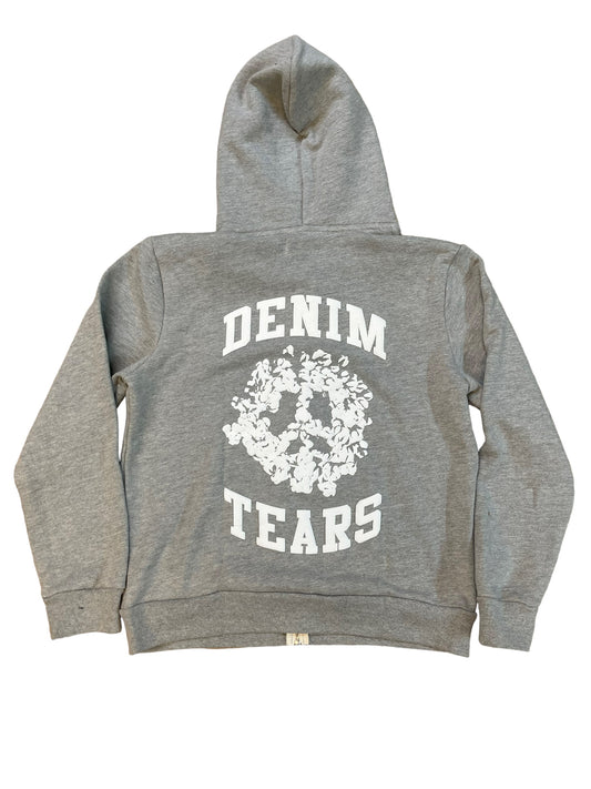 Denim Tears University Zip-Up Hoodie "Grey"