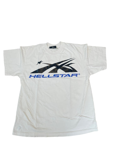 Hellstar Sport Logo Gel Tee "White/Blue"
