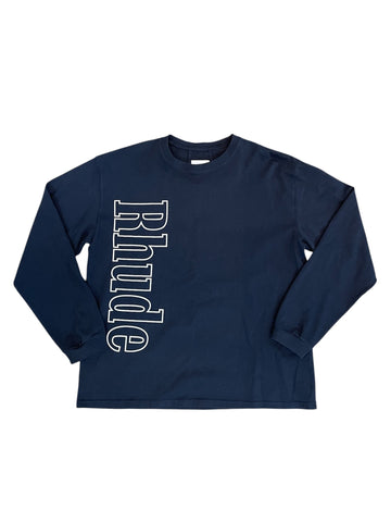 Rhude Vertical Logo Longsleeve Tee "Black"