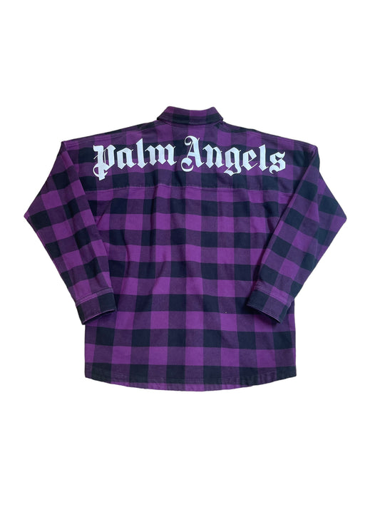 Palm Angels Button Up Flannel "Purple"