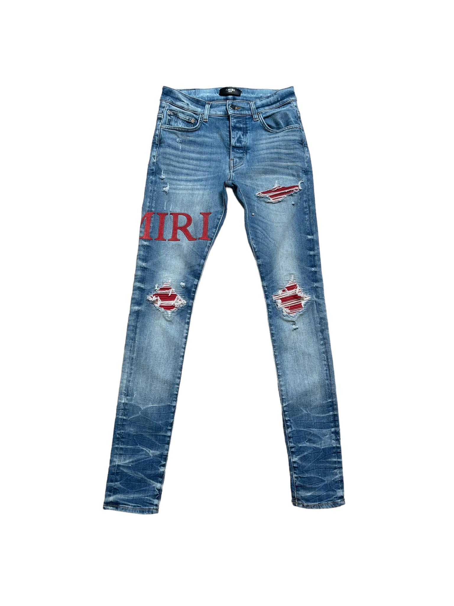Amiri Mx1 Jeans Red Patch "Light Wash"