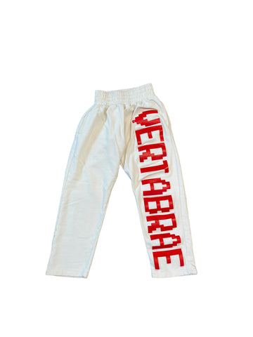 Vertabrae Single Leg Sweatpants "Cream/Red" (Pre-Owned)