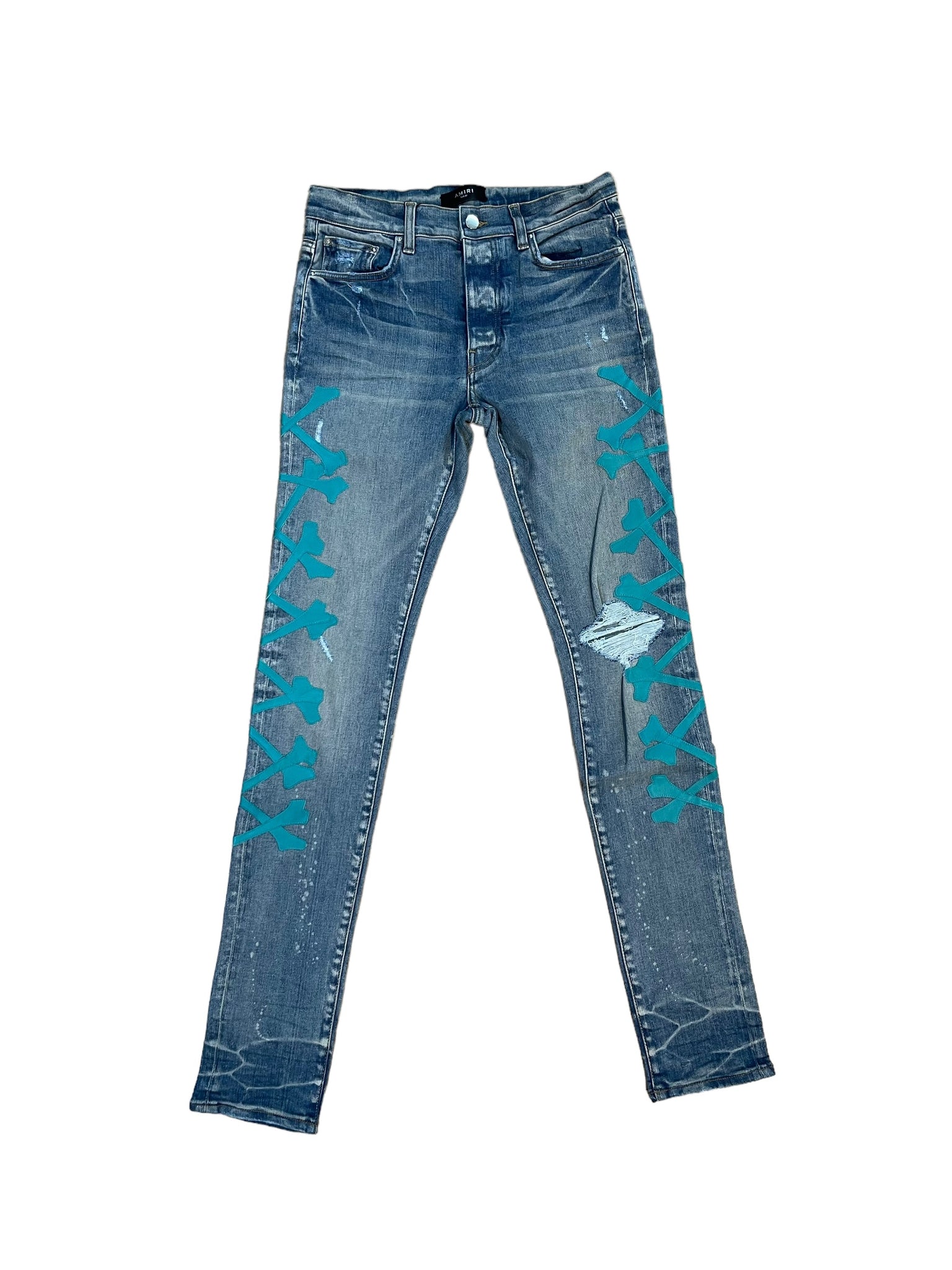 Amiri MX1 Bones Jeans "Clay Indigo"