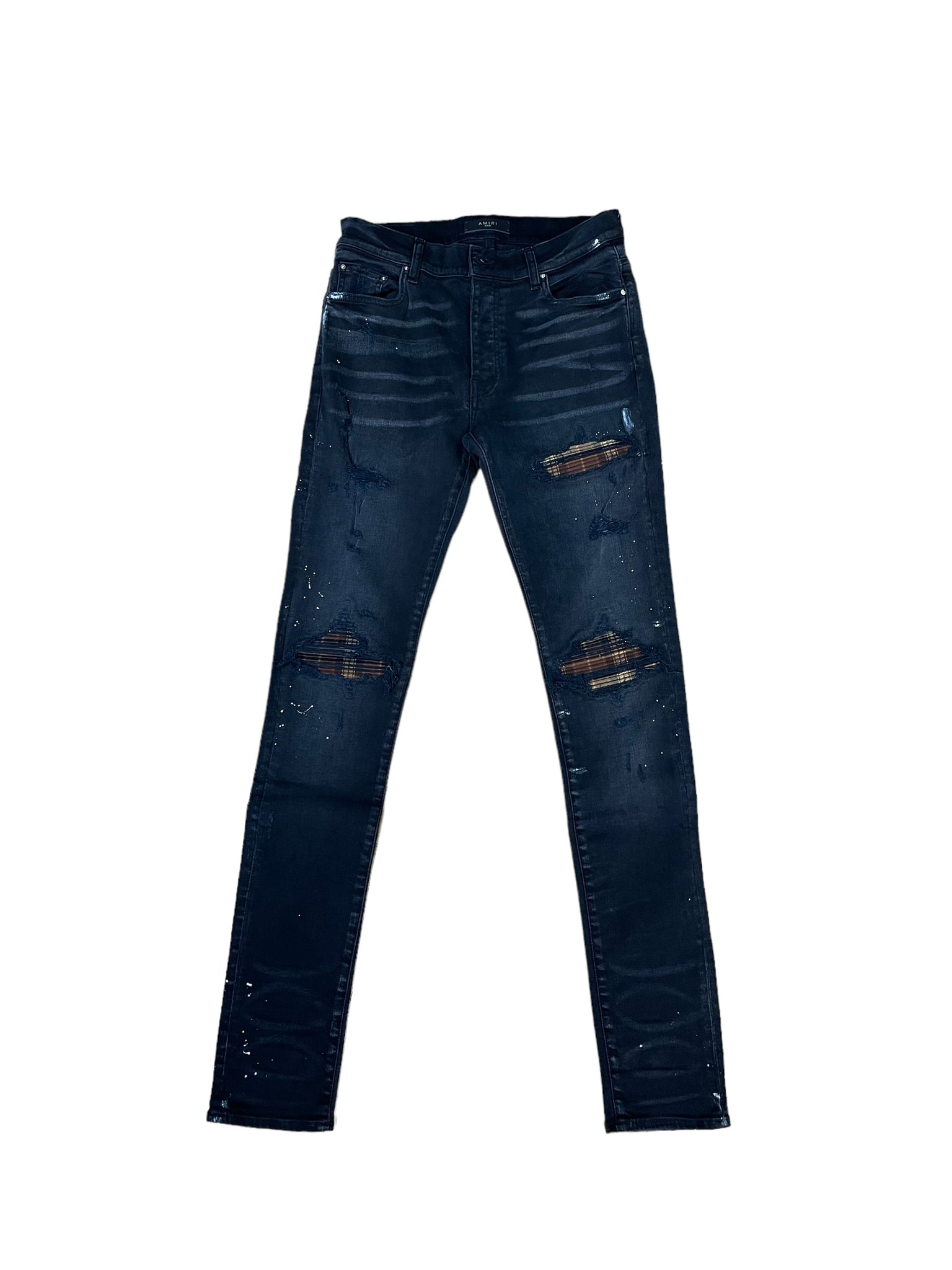 Amiri Plaid MX1 Jeans "Black"
