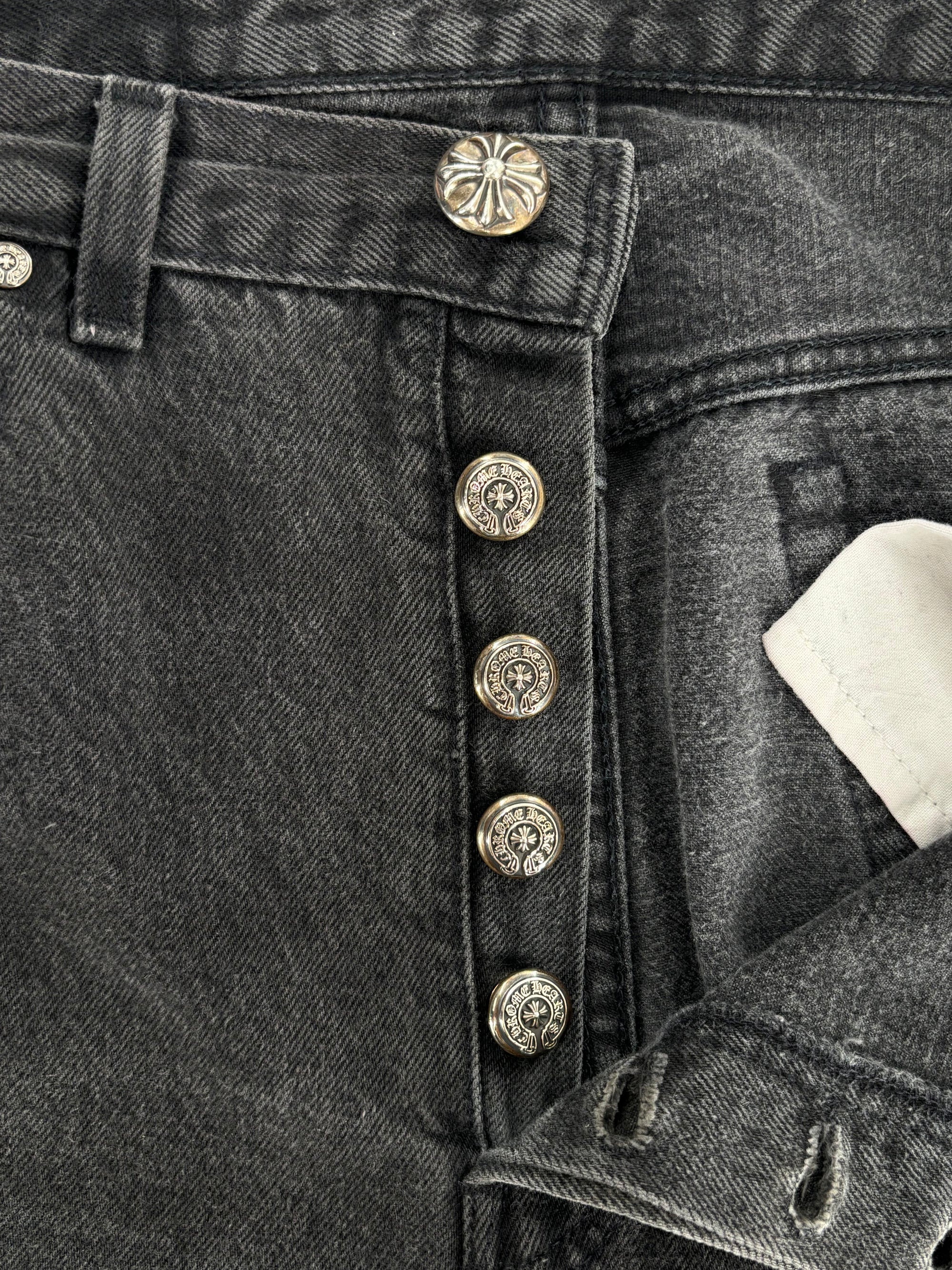 Chrome Hearts 15 Patch Vintage Levi Jeans Black Wash - Lightly Worn