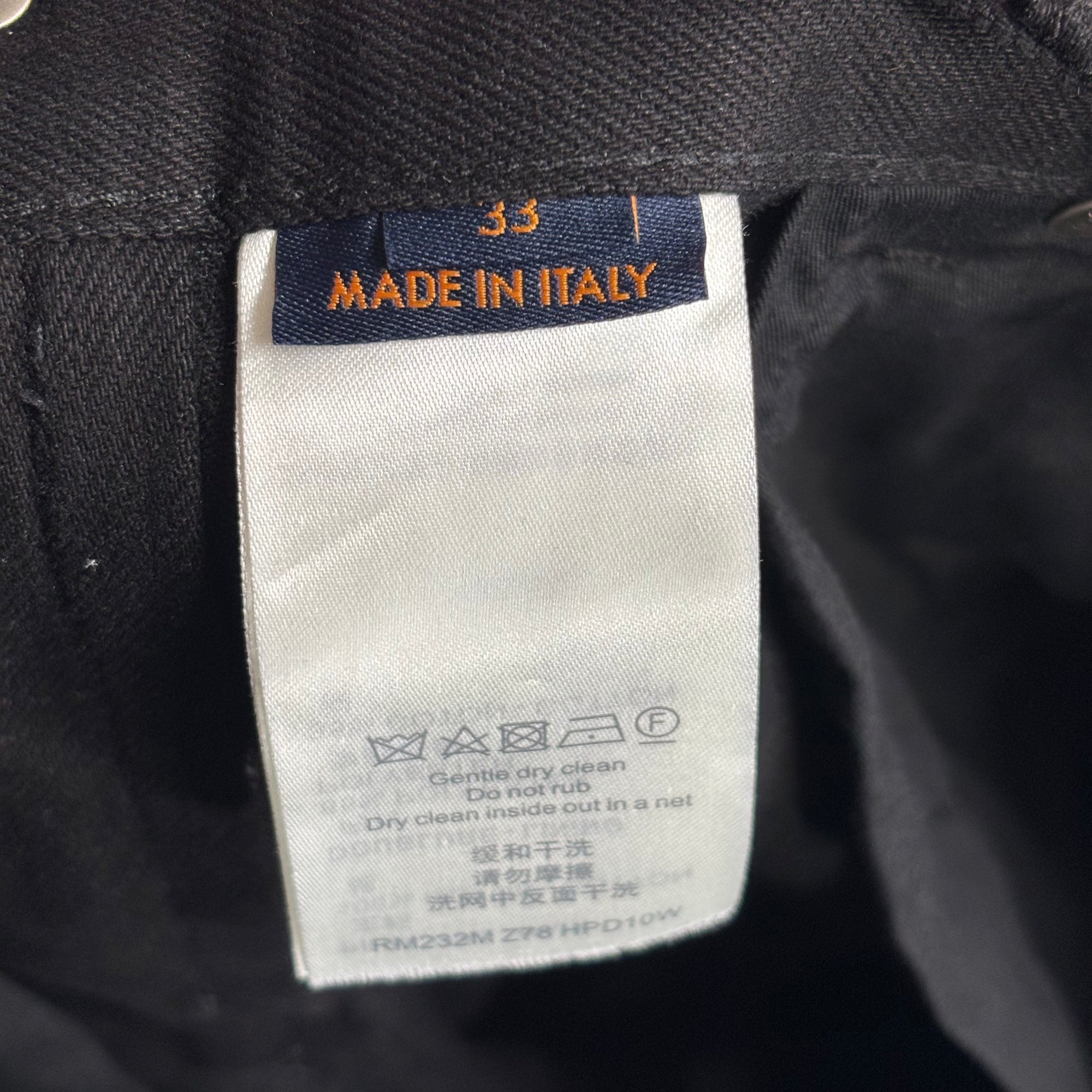 Louis Vuitton Racing Denim Multi Pocket Jeans Black - Like New