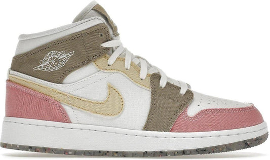 Jordan 1 Mid SE Pastel Vivid Green Grind (GS)