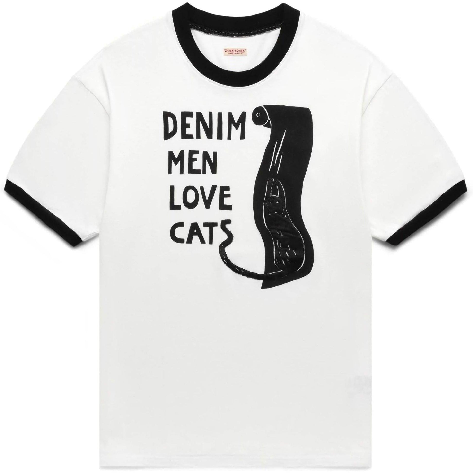 Kapital Cat Tee "White/Black"